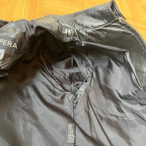Vintage Opera Black Leather Jacket - Picture 10 of 11